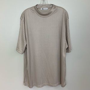 Men’s vintage short sleeve silver shirt